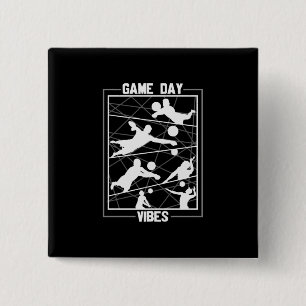 Volleyball-Spieler Game Day Vibes Button