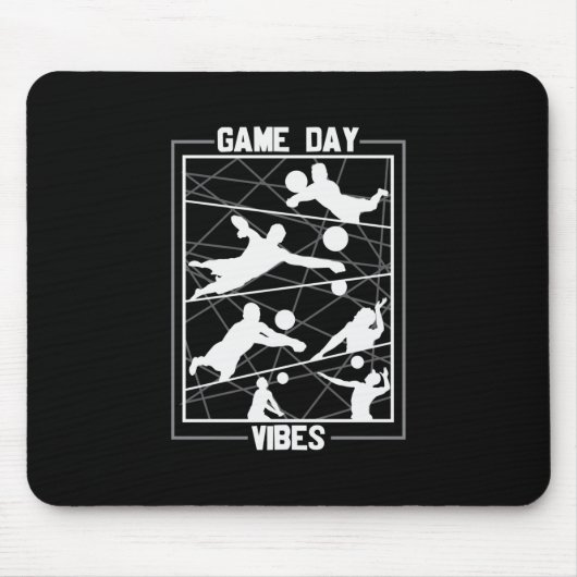 Volleyball-Spieler | Game Day Vibes Mousepad (Vorne)