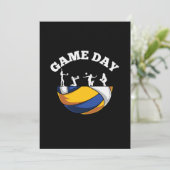 Volleyball-Spieler | Game Day Volleyball Einladung (Stehend Vorderseite)