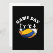 Volleyball-Spieler | Game Day Volleyball Einladung (Vorne/Hinten)