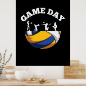 Volleyball-Spieler | Game Day Volleyball Poster (Küche)