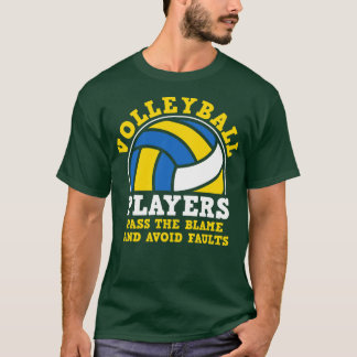 Volleyball Spieler geben die Schuld und vermeiden T-Shirt