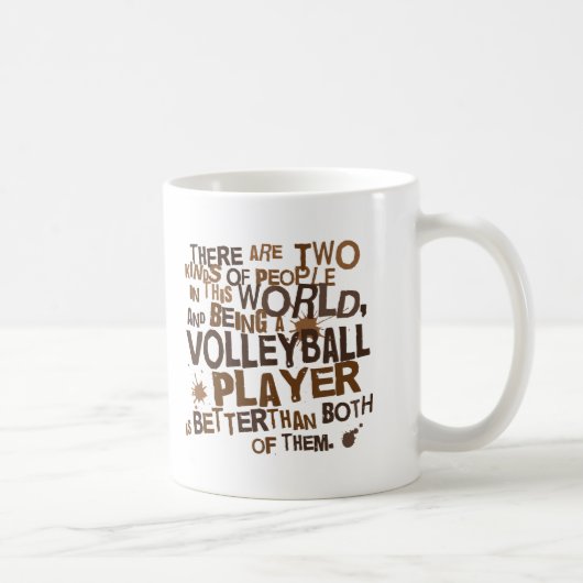 Volleyball-Spieler-Geschenk Kaffeetasse (Rechts)