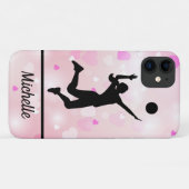 Volleyball-Spieler-Girl-Sparkeil rosa Muster Case-Mate iPhone Hülle (Rückseite (Horizontal))