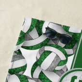 Volleyball-Spieler grün graue Mannschaft Farben Ge Strandtuch (Beispiel)