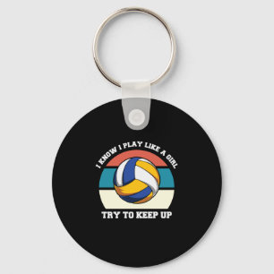 Volleyball-Spieler Ich weiß, dass ich wie ein Mä Schlüsselanhänger