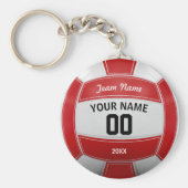 Volleyball Spieler Jahr Red Team Schlüsselanhänger (Vorne)