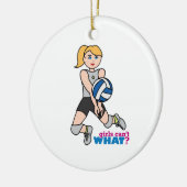 Volleyball-Spieler - Licht/Blonde Keramik Ornament (Links)