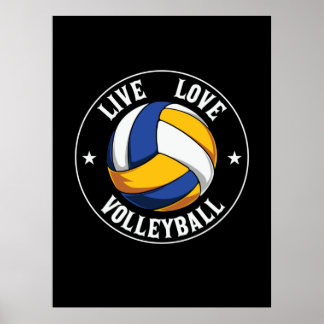 Volleyball-Spieler | Live-Liebe Volleyball Poster