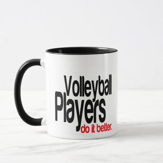 Volleyball-Spieler machen es besser Tasse (Links)