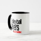 Volleyball-Spieler machen es besser Tasse (Vorderseite Links)