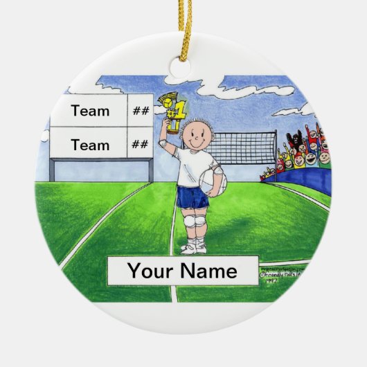 Volleyball-Spieler - Mann Keramikornament (Vorne)