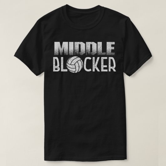 Volleyball-Spieler Mittlerer Hitter oder Mittlerer T-Shirt (Design vorne)