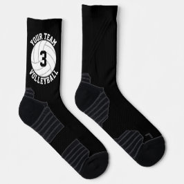 Volleyball-Spieler - Name des Teams und Anzahl der Socken