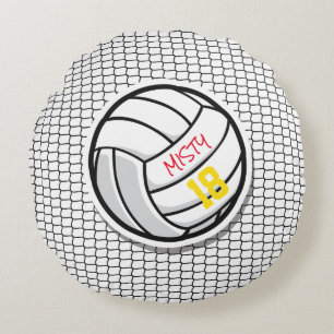 Volleyball Spieler Name Nummer Net Sports Fun Rundes Kissen