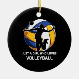 Volleyball-Spieler nur ein Mädchen, das Volleyball Keramik Ornament