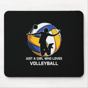 Volleyball-Spieler nur ein Mädchen, das Volleyball Mousepad