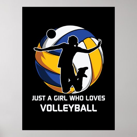 Volleyball-Spieler nur ein Mädchen, das Volleyball Poster (Vorne)