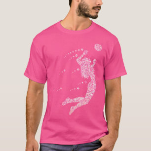 Volleyball-Spieler Pink Beach Volleyball T-Shirt