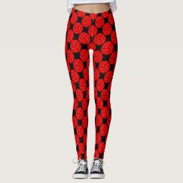 Volleyball Spieler Rot und Schwarze Volleyball Spo Leggings