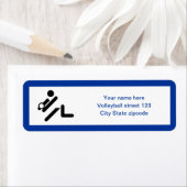 Volleyball-Spieler schwarz, weiß, blau Ikone benut (Insitu)