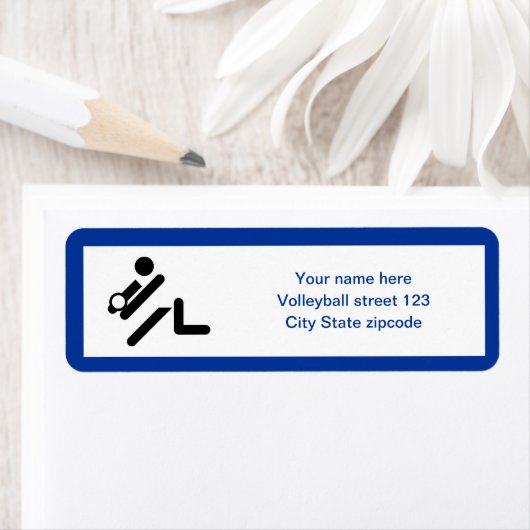 Volleyball-Spieler schwarz, weiß, blau Ikone benut (Insitu)