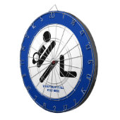 Volleyball-Spieler schwarz, weiß, blau Ikone benut Dartscheibe (Vorderseite rechts)