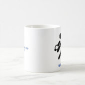 Volleyball-Spieler schwarz, weiß, blau Ikone benut Kaffeetasse (Mittel)