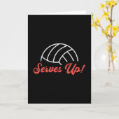 Volleyball-Spieler serviert Ball Beach Volleyball Karte (Gelbe Blume)