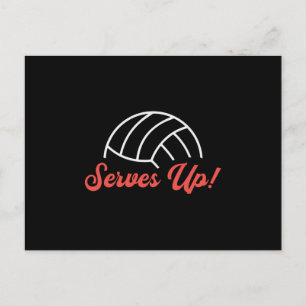 Volleyball-Spieler serviert Ball Beach Volleyball Postkarte