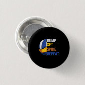 Volleyball-Spieler | Set Spike Wiederholung Button (Vorne & Hinten)
