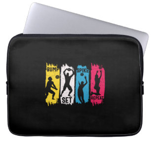 Volleyball-Spieler Set Spike Wiederholung Laptopschutzhülle
