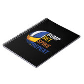 Volleyball-Spieler | Set Spike Wiederholung Notizblock (Linke Seite)