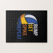 Volleyball-Spieler | Set Spike Wiederholung Puzzle (Horizontal)