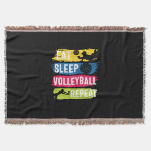 Volleyball-Spieler Sleep Volleyball wiederholen Decke
