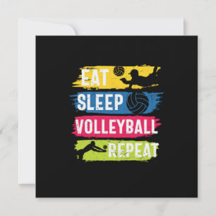 Volleyball-Spieler Sleep Volleyball wiederholen Einladung