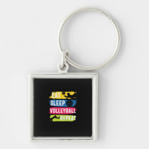Volleyball-Spieler   Sleep Volleyball wiederholen Schlüsselanhänger