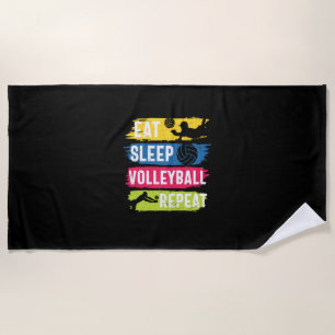 Volleyball-Spieler   Sleep Volleyball wiederholen Strandtuch