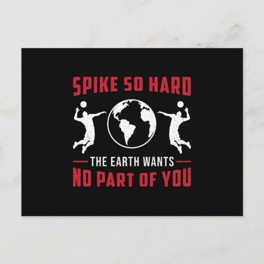 Volleyball-Spieler Spiegelung so hart Beach Volley Postkarte (Vorderseite)