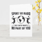 Volleyball-Spieler-Spiel so hartes Volleyball-Gesc Karte (Gelbe Blume)