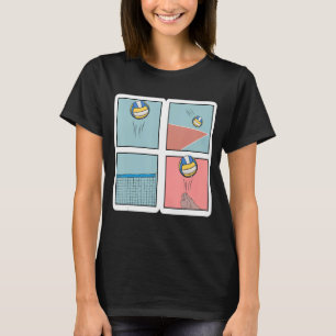 Volleyball Spieler Spike Net Retro Sport T-Shirt