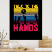 Volleyball-Spieler | Sprechen Sie mit den Händen Poster (Küche)