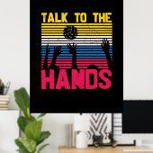 Volleyball-Spieler | Sprechen Sie mit den Händen Poster (Heimbüro)