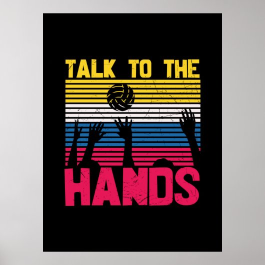Volleyball-Spieler | Sprechen Sie mit den Händen Poster (Vorne)