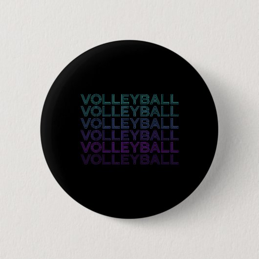 Volleyball Spieler Team Trainer Retro Button (Vorderseite)