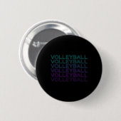 Volleyball Spieler Team Trainer Retro Button (Vorne & Hinten)