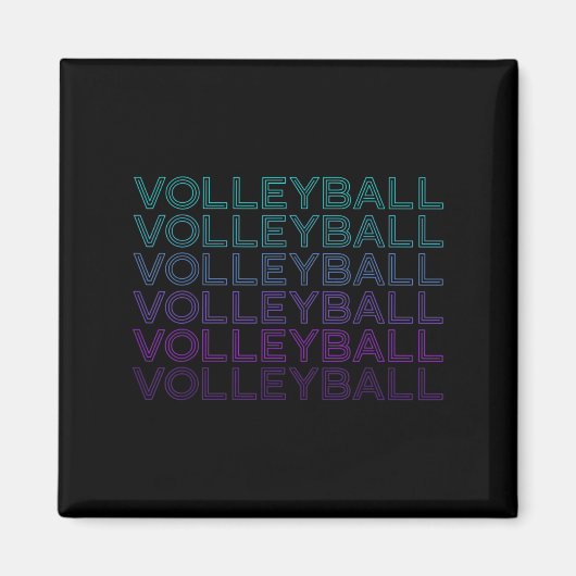 Volleyball Spieler Team Trainer Retro Magnet (Vorne)