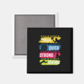 Volleyball-Spieler | Tough Quick Strong Magnet (Vorderseite/Rückseite)