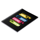 Volleyball-Spieler | Tough Quick Strong Notizblock (Linke Seite)