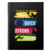 Volleyball-Spieler | Tough Quick Strong Notizblock (Vorderseite)